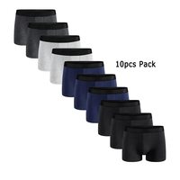 Boxer et caleçons de marque pour hommes, ensemble de sous-vêtements pour documents solides, short de luxe, kit de slip de boîte, 10 pièces par paquet 1